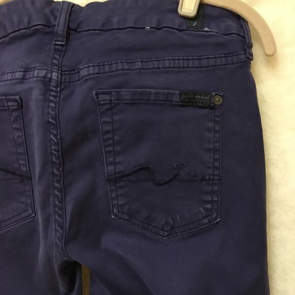 7 For All Mankind Vibrant Purple Skinny Jeans - Picture 5 of 7